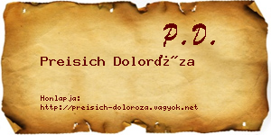 Preisich Doloróza névjegykártya
